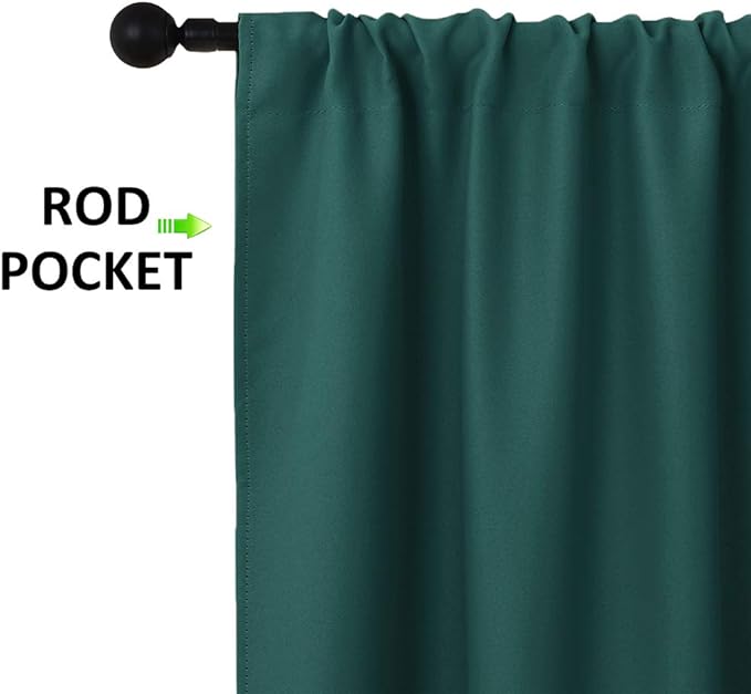 NICETOWN 2 Panels Blackout Curtains, Rod Pocket Thermal Insulated Drapes - Image 5