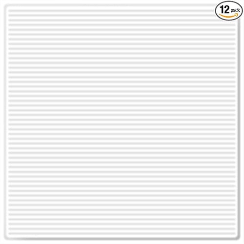 12 PCS 2ft x 2ft PVC White Slat Decorative Ceiling Tiles, Fluted Drop Ceiling by Gigrwiin