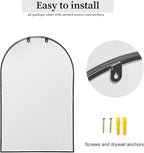 Dewfig Arched Window Wall Mirror, Decorative Mirror, Vanity Mirrors - Image 4