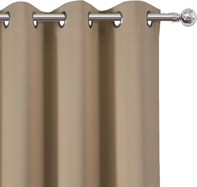 LEMOMO Natural Thermal Blackout Curtains/42 x 84 Inch/Set of 2 Panels Room - Image 5