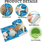 Beach Wallpaper Border Wall Border Trim Peel and Stick 19.7 x 4 Inch Ocean - Image 6