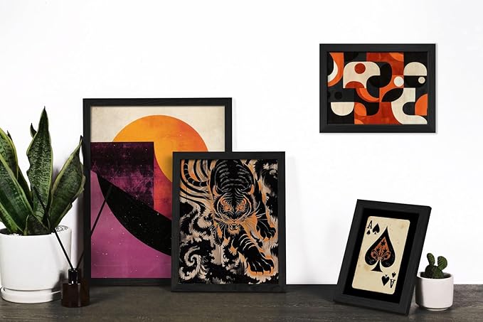 ANERZA 16 PCS Framed Retro 70s Wall Art Decor, Eclectic Vintage Wall Prints - Image 5