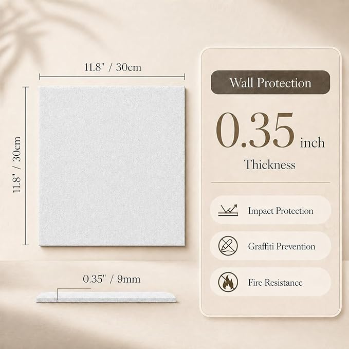 Large Cork Boards for Walls – 36" x 24" Self Adhesive Felt Wall Tiles - Image 2