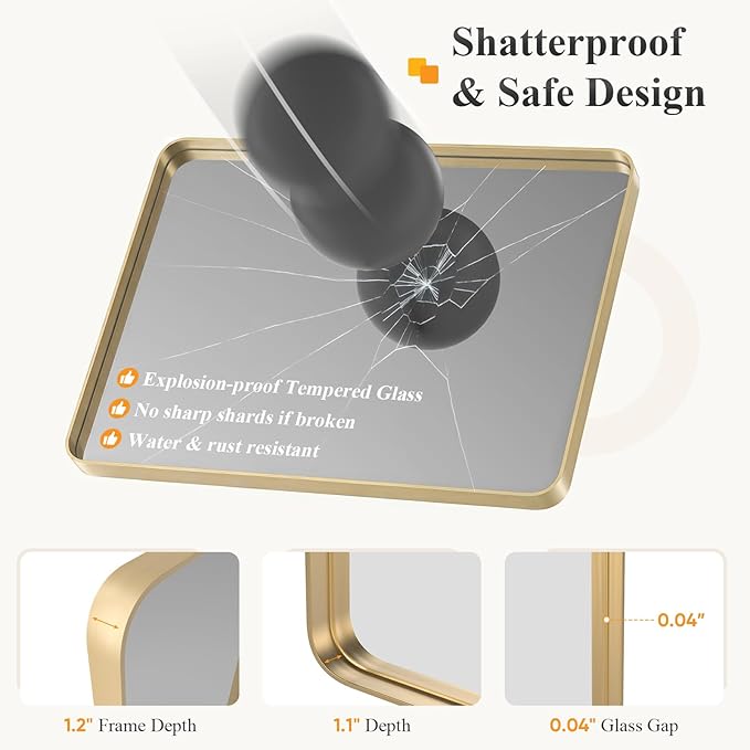 NEWBULIG 22X30 Inch Bathroom Mirror - Image 4