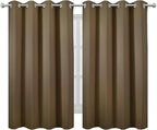 LEMOMO Brown Thermal Blackout Curtains/52 x 54 Inch/Set of 2 Panels Room - Image 2