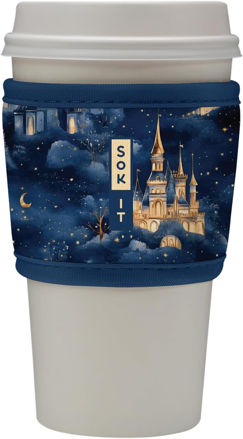 Sok It HotSok Coffee & Tea Reusable Insulated Neoprene Cup Sleeve (Castle in the Sky)