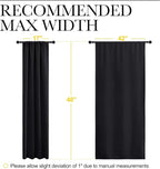 NICETOWN Black Blackout Curtains and Drapes 48 inches Long, Privacy RV Draperies - Image 7