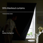 AJAZZ 100% Blackout Shades Window Cover Self Adhesive Curtains Sticky Curtain - Image 4