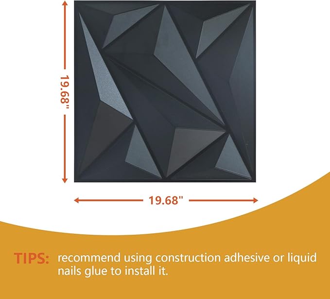 3D Wall Panel Diamond for Interior Wall Decor, Waterproof, Heat Resistant PVC - Image 2