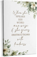 HIWX Christian Wall Decor, Sage Green Botanical Bible Verses Framed Canvas by HIWX