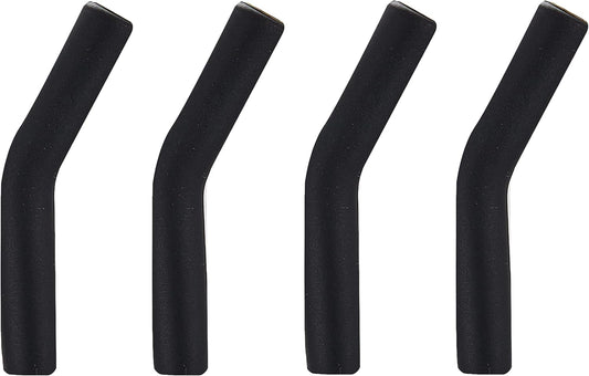 Zibtes-4PCS Silicone Straw Tips- Food Grade Rubber Metal Straws Tips Covers Only Fit for 1/3 Inch Wide(8MM Outdiameter) Stainless Steel Straw-Black