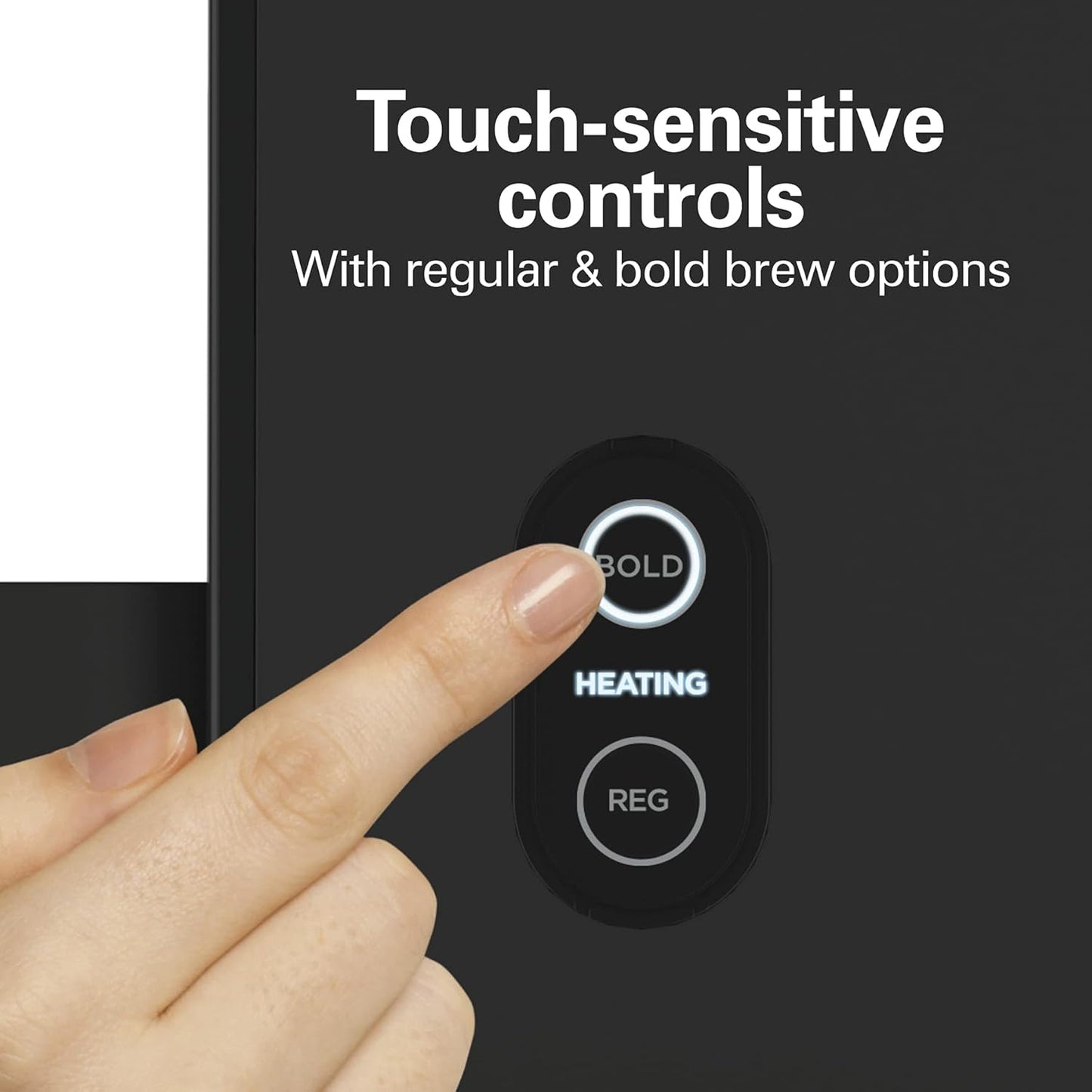 Hamilton Beach FlexBrew Single Serve Coffee Maker, Compatible with Pod Packs and Grounds, 14 oz. Water Reservoir, Slim Design, Fast Brewing, Black (49900)