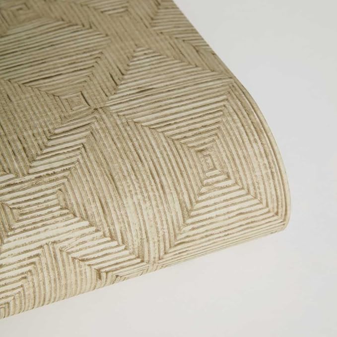 Tempaper x Jeremiah Brent Cream Textured Hoffmann Faux Sisal Removable Peel and - Image 5