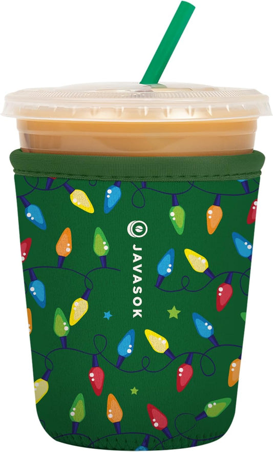 Sok It JavaSok Iced Coffee & Cold Soda Insulated Neoprene Cup Sleeve (Get Lit, Small: 16-20oz)