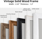 36 x 48 Rustic Wooden Framed Wall Mirror - Image 3