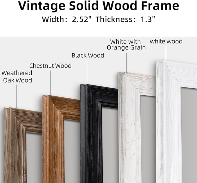 32 x 40 Rustic Wooden Framed Wall Mirror - Image 3
