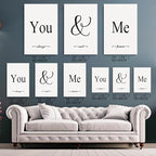 GUBIYU Black & White Bedroom You And Me Canvas Poster - Image 2
