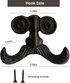 Cast Iron Hook, Heavy Duty Vintage Cast Iron Hook - Image 3