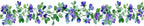 Purple Blue Floral Wallpaper Border 196x4 Inch Peel and Stick Wall Border Self - Image 2