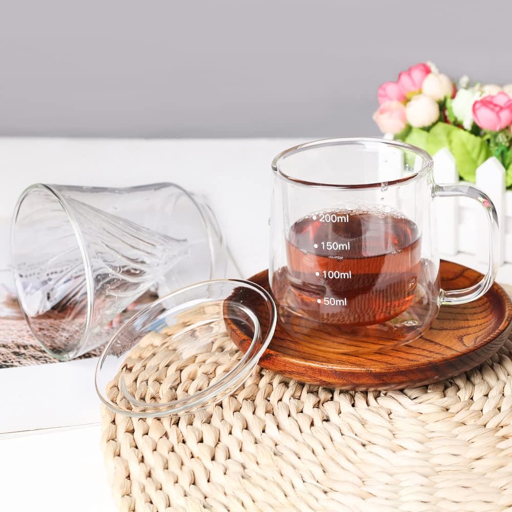 TaiLake Coffee Self Brewing Cup - Perfect for Single Serve Coffee - Experience the Art of One Cup Pour Over Coffee Maker(Vortex Filter Set)