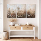 CHTEXA Wildflower Wall Art Canvas Set of 3, Rustic Neutral Botanical Prints - Image 5