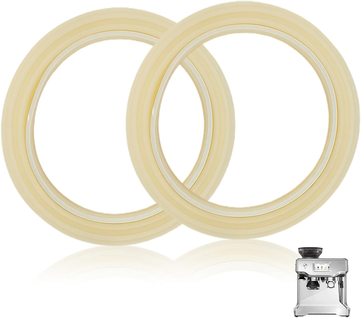 Silicone Steam Ring for Breville Espresso Machines 54mm, Compatible with Multiple Models Leak-proof Gasket, Replaceable, Good Seal, Better Extraction (2 Pack）