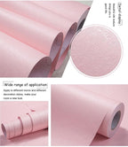 Cohoo Home Silk Pink Wallpaper Peel and Stick Contact Paper Pink Textured Silk - Image 5