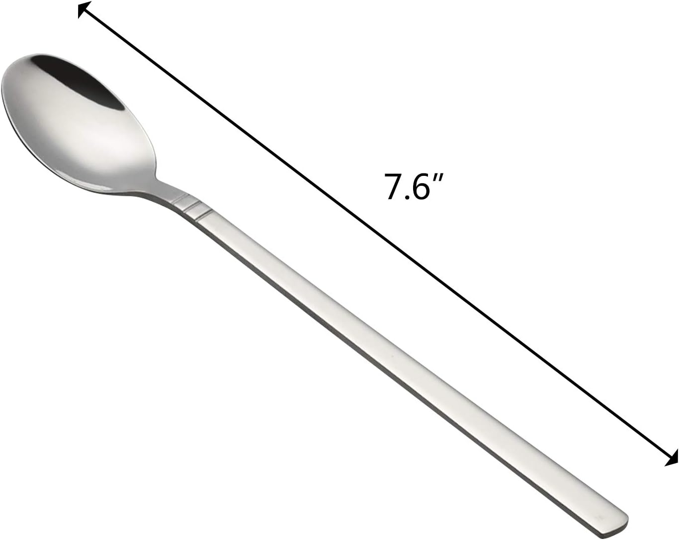 Morcte 12 Piece Long Ice Tea Spoon, Stainless Steel Long Handle Stirring Spoon