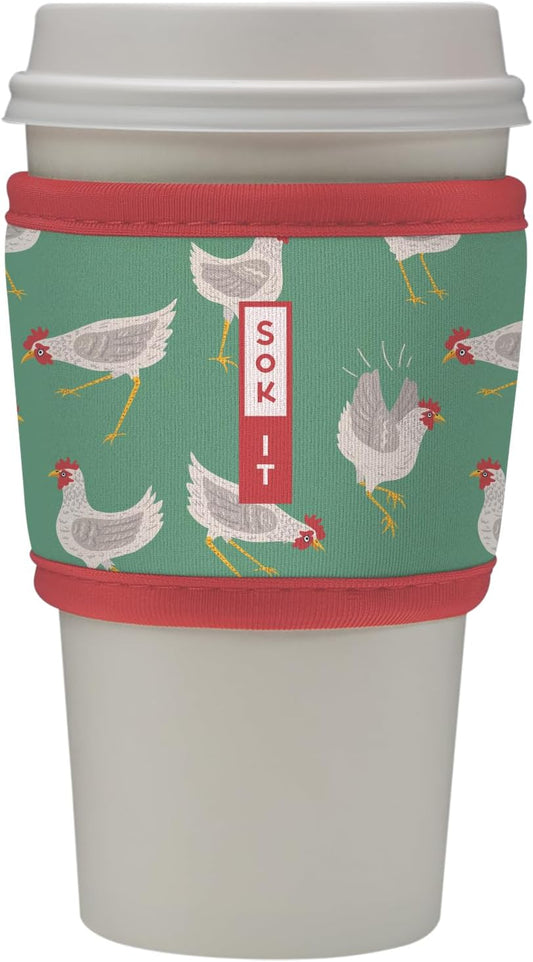Sok It HotSok Coffee & Tea Reusable Insulated Neoprene Cup Sleeve (Flew The Coop)