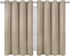 LEMOMO Khaki Thermal Blackout Curtains/52 x 45 Inch/Set of 2 Panels Room - Image 2