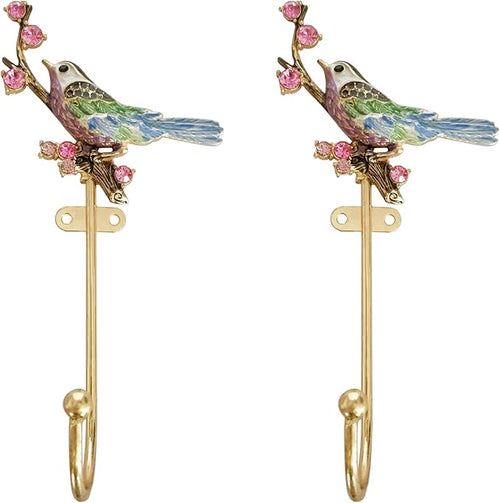 2 Pack Decorative Wall Hooks, Vintage Bird Shaped Metal Wall Hook by Pasiir