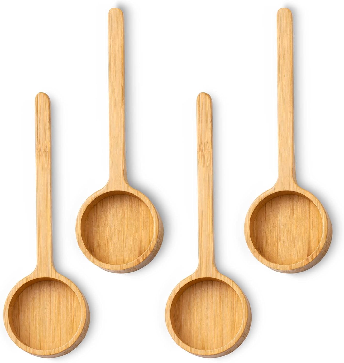 Bamboo Wooden Coffee Scoop Long Handle Measuring Scoop for Jars