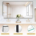 Koonmi 76"x34" Floor Mirror Full Length, Bedroom Floor Body Mirror - Image 4