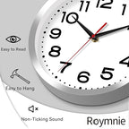 Roymnie Wall Clock Silent Non-Ticking Modern Clock Battery Operated 8 Inch - Image 6