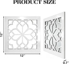 Set of 2 Boho Square Wall Mirrors - Image 2