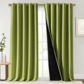 NICETOWN Full Shading Curtains for Windows, Fresh Green, 70 inches W x 95 by NICETOWN
