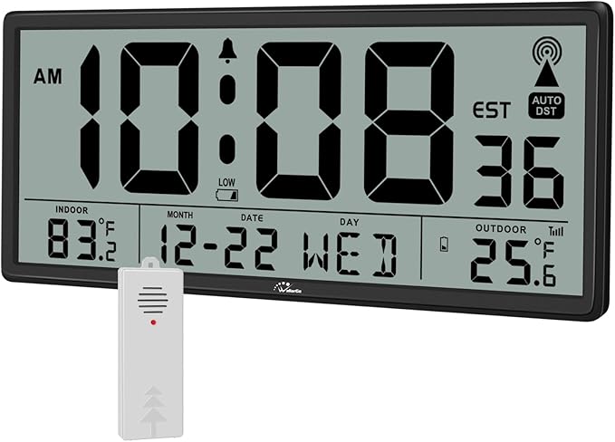 WallarGe Atomic Clock with Indoor Outdoor Temperature by WallarGe
