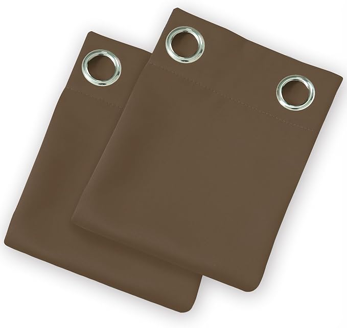 LEMOMO Brown Thermal Blackout Curtains/42 x 72 Inch/Set of 2 Panels Room - Image 9