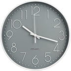 Wall Clock 12 Inch Non-Ticking Silent Modern Simple Style Round Decor Clock by BAKBRAND