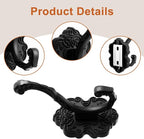 Zonon 8 Pcs Black Wall Hooks Set Vintage Coat & Towel Hooks - Image 3