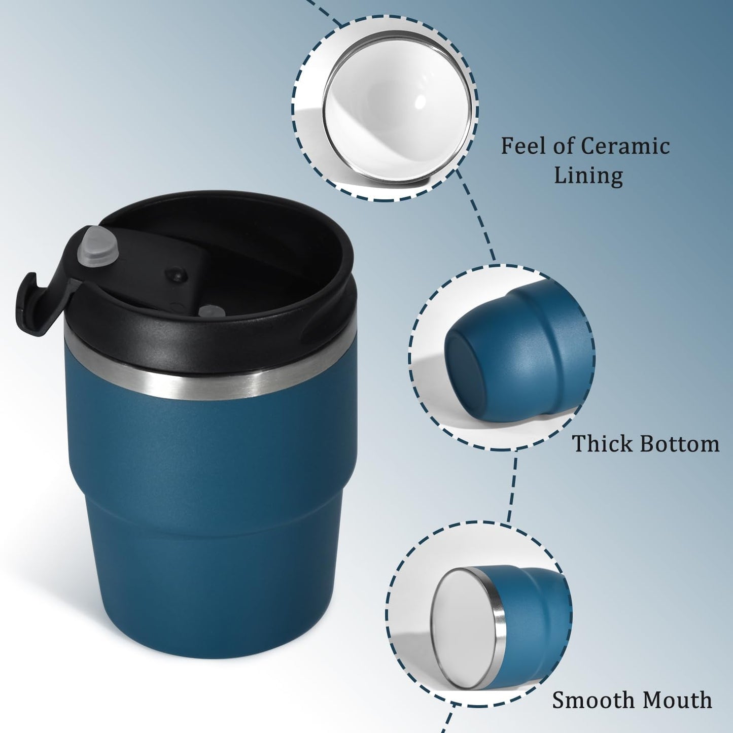 4oz Espresso Cups, Insulated Espresso Cups Set of 2, Expresso Shots Cup, Stainless Steel Shot Glasses for Coffee, Portable Espresso Travel Mug for Camping