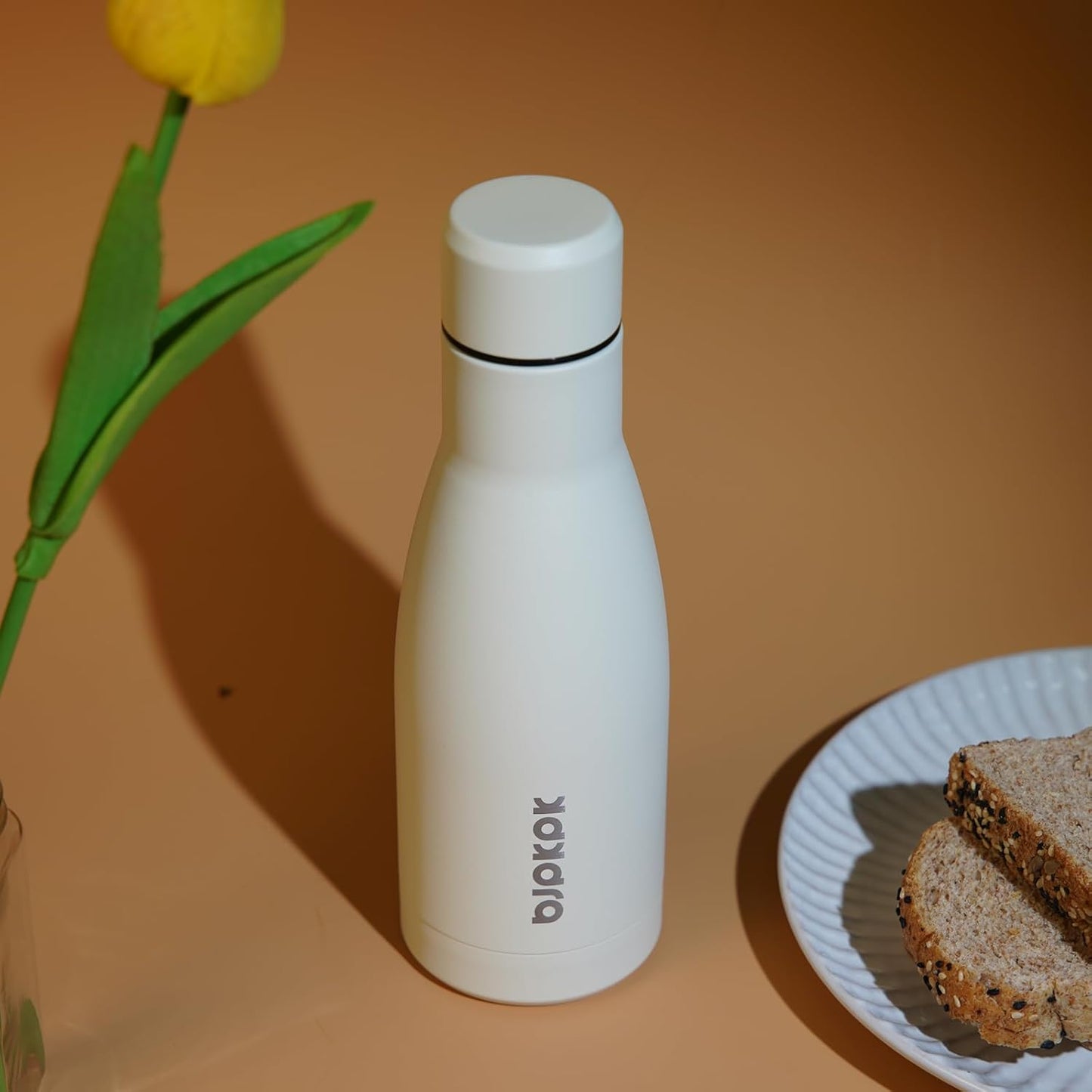 BJPKPK 12oz Water Bottles Stainless Steel Double Wall Vacuum Insulated Small Water Bottles for Travel,Olive Green