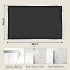 Koonmi Silver Rectangle Wall Mirror, 30x48 Inch Bathroom Mirror, Aluminum Frame - Image 2