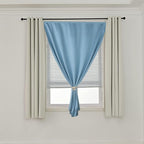 AJAZZ 100% Blackout Self Adhesive Curtains Small Window Short Temporary - Image 7