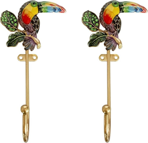 2 Pack Decorative Wall Hooks, Vintage Bird Shaped Metal Wall Hook by Pasiir