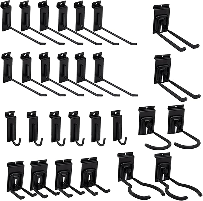 Slat Wall Accessories 28 PCS Garage Hooks Heavy Duty Slatwall Panel Hook by FRAYSCENT