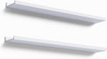 Boswillon 36 Inches Long Floating Shelves Wall Mounted, 2 Set Modern White Shelf by Boswillon