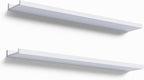 Boswillon 36 Inches Long Floating Shelves Wall Mounted, 2 Set Modern White Shelf by Boswillon