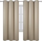 LEMOMO Beige Thermal Blackout Curtains/42 x 72 Inch/Set of 2 Panels Room - Image 2