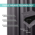 NICETOWN Grey Full Shade Curtain Panels, Pair of Thermal Insulated & Energy - Image 6